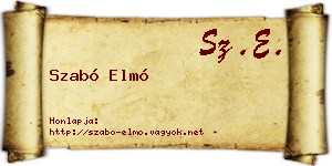 Szabó Elmó névjegykártya